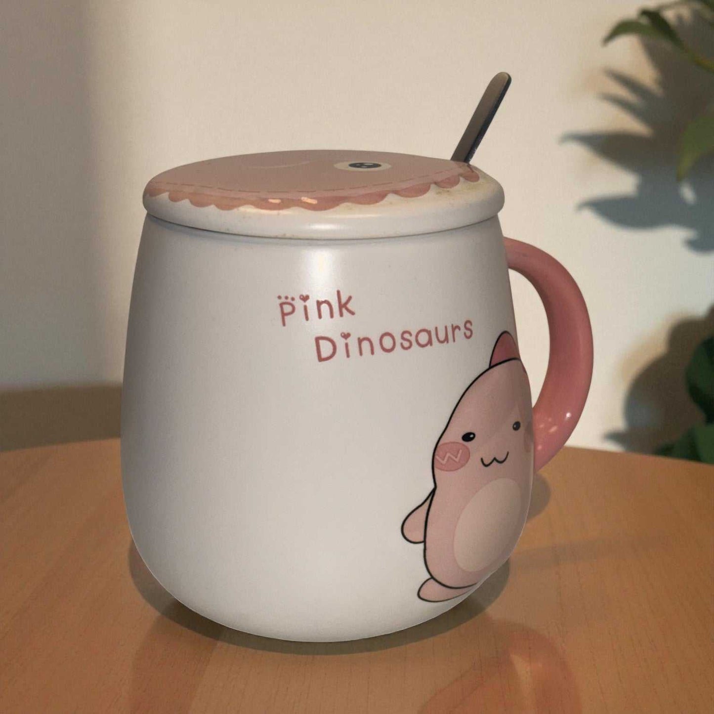 Pastel Roar Ceramic Mug (With Spoon and Lid)