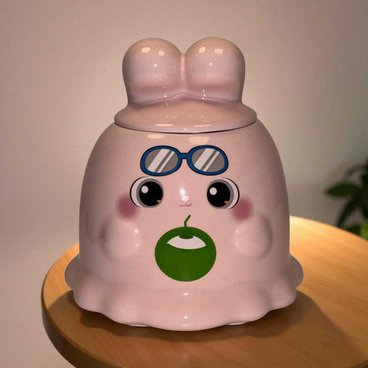 Sugar Snug Ceramic Mug (With Lid) - Pink