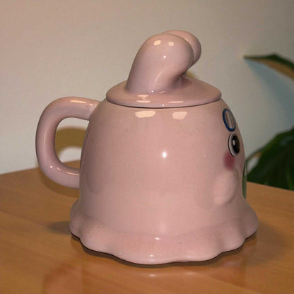 Sugar Snug Ceramic Mug (With Lid) - Pink