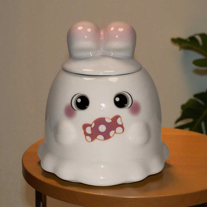 Sugar Snug Ceramic Mug (With Lid) - White