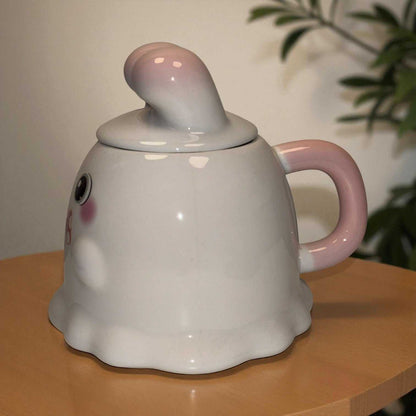 Sugar Snug Ceramic Mug (With Lid) - White