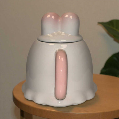 Sugar Snug Ceramic Mug (With Lid) - White