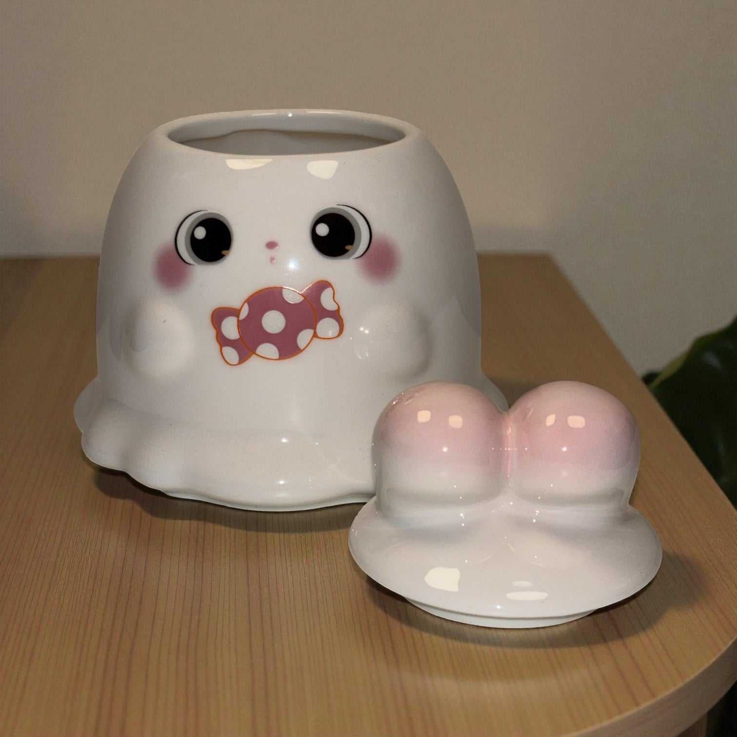 Sugar Snug Ceramic Mug (With Lid) - White