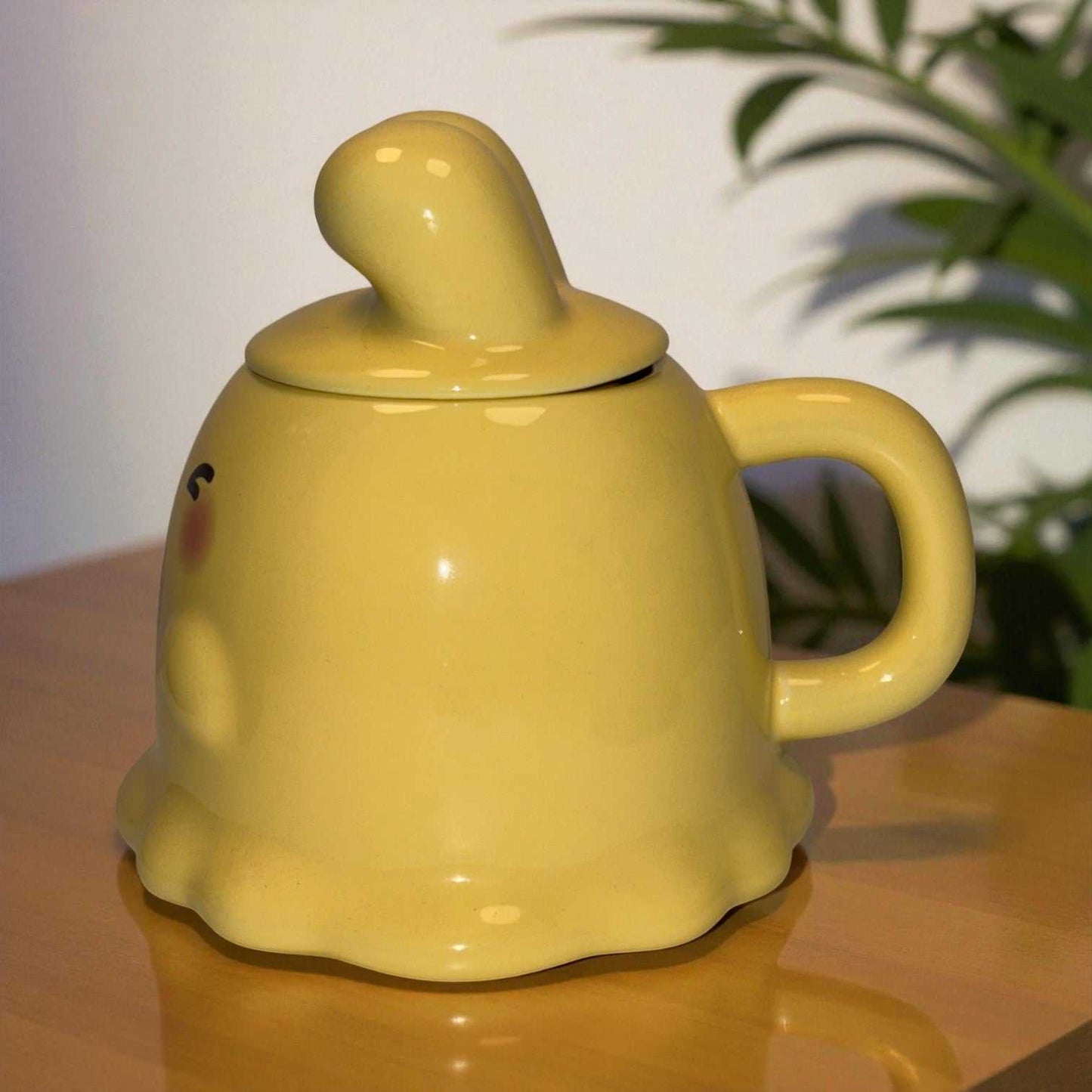 Sugar Snug Ceramic Mug (With Lid) - Yellow