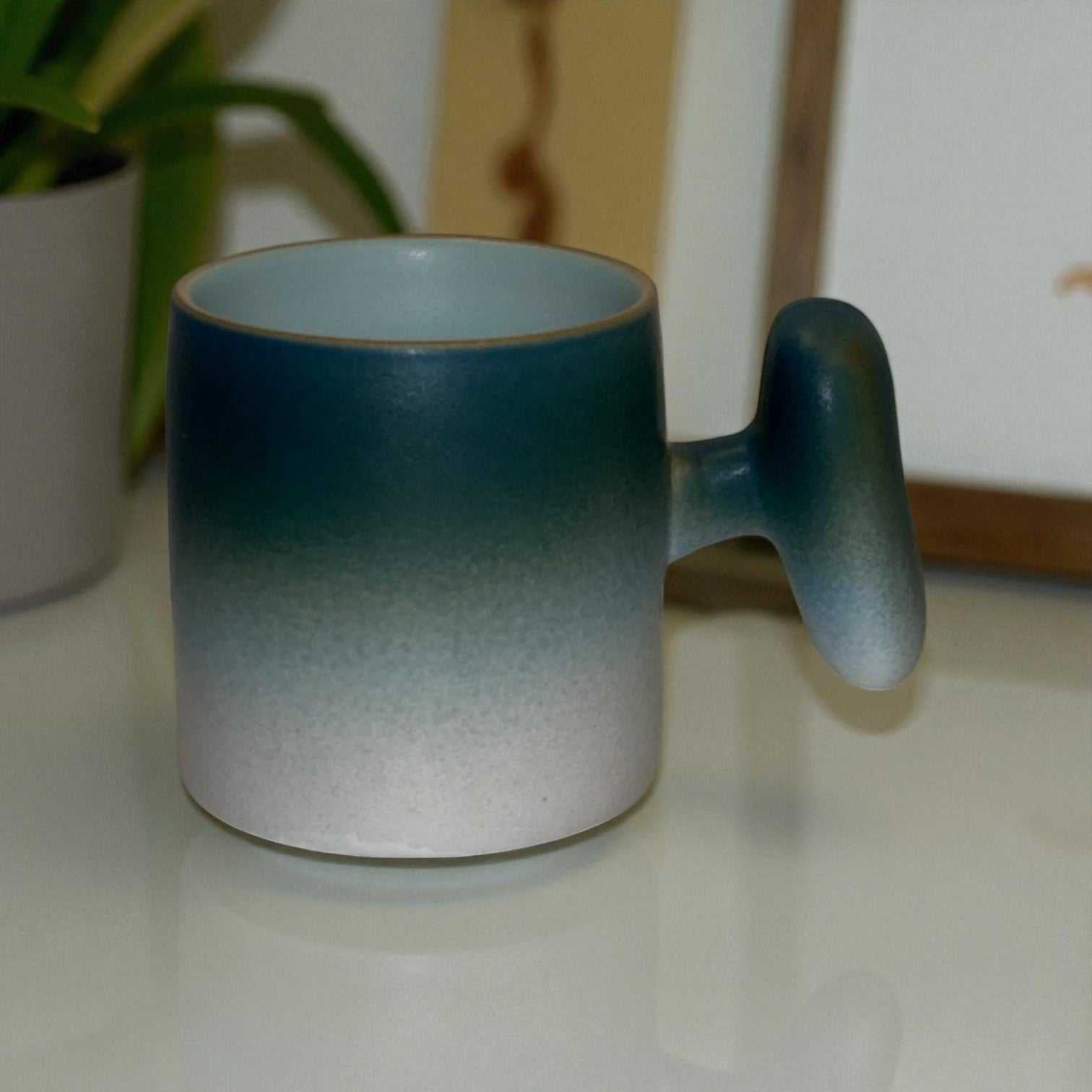 Wabi Fade Demitasse Cup (80 ml Espresso Cup) - Set - Green and White