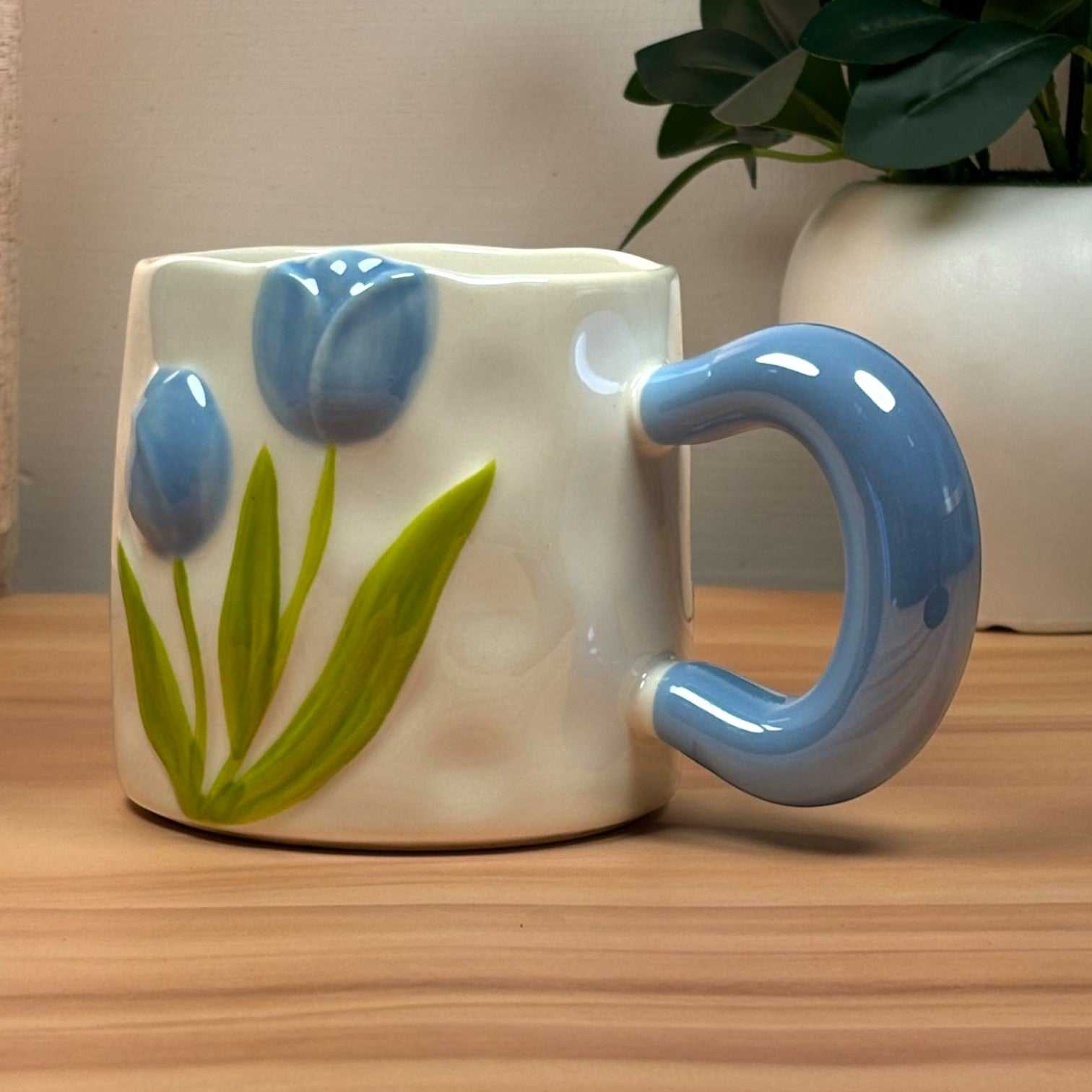 Tulip Meadow Ceramic Mug - Blue