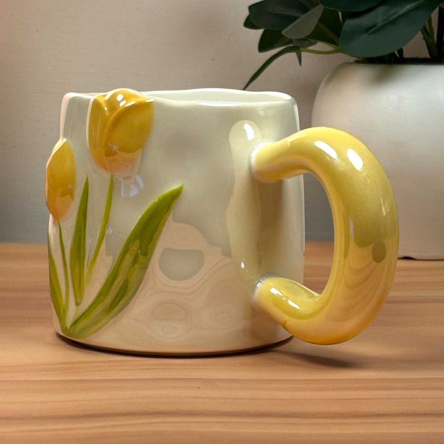 Tulip Meadow Ceramic Mug - Yellow
