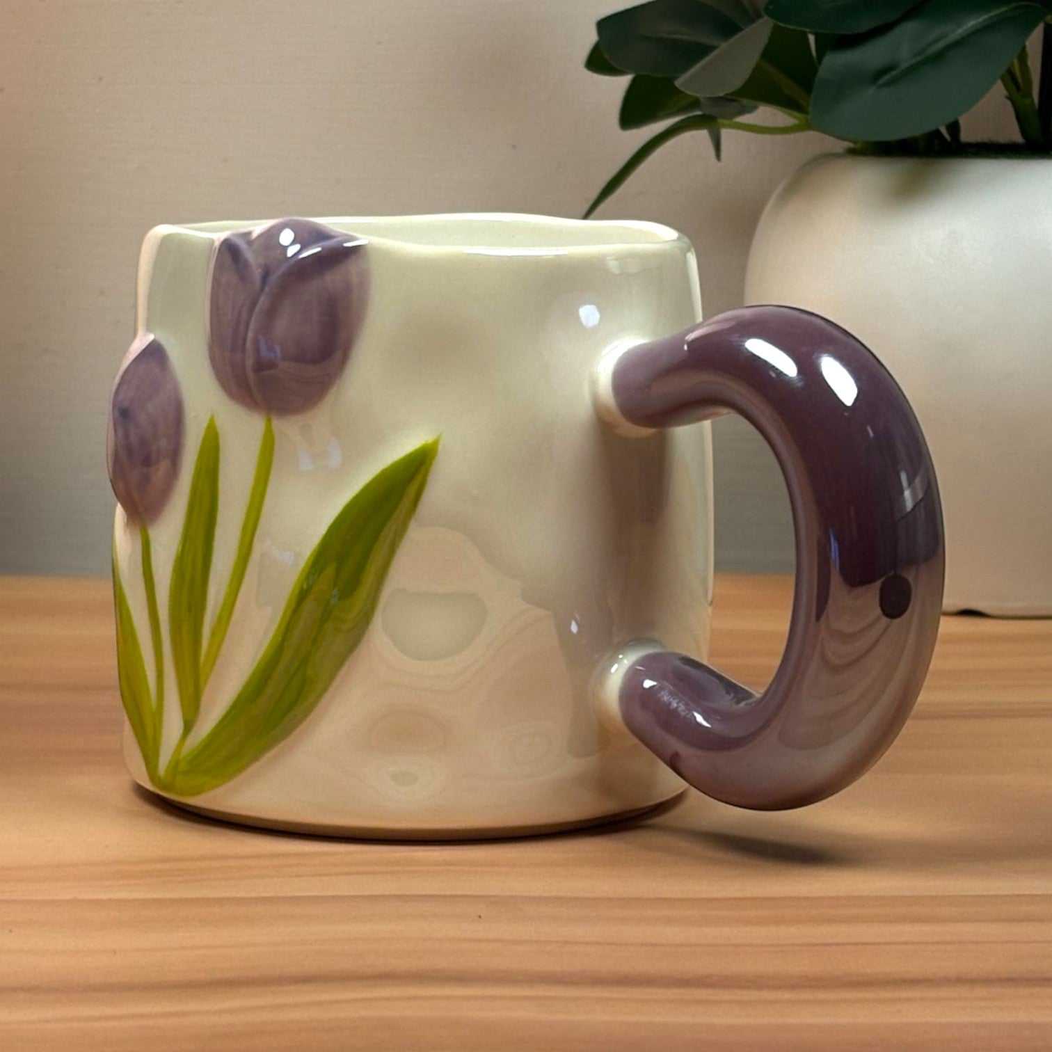 Tulip Meadow Ceramic Mug - Violet