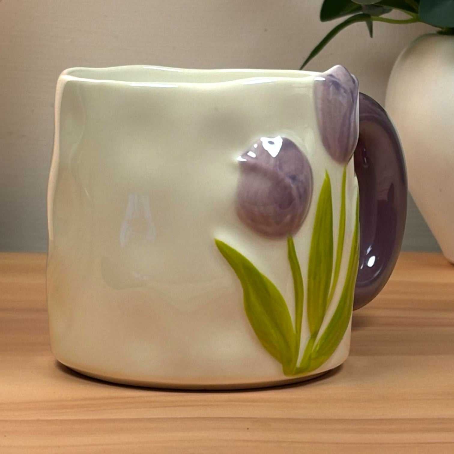Tulip Meadow Ceramic Mug - Violet