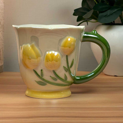 Tulip Buds Ceramic Mug - Yellow