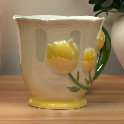 Tulip Buds Ceramic Mug - Yellow