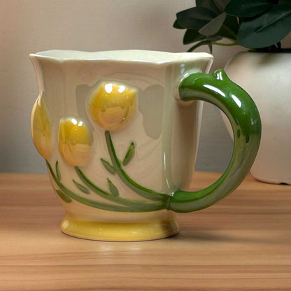 Tulip Buds Ceramic Mug - Yellow