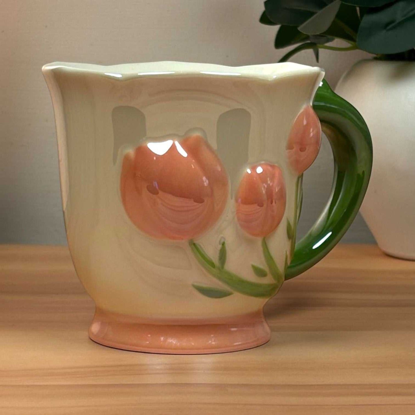 Tulip Buds Ceramic Mug - Red