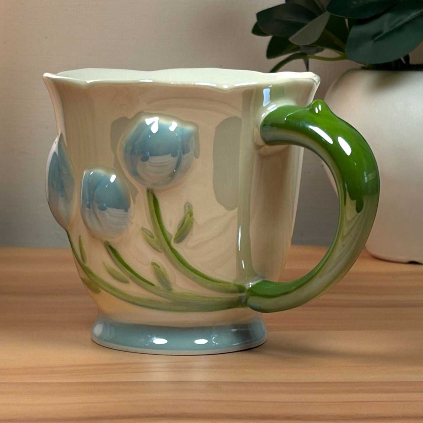 Tulip Buds Ceramic Mug - Blue