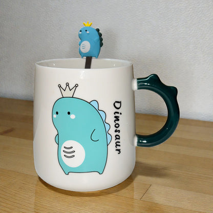Dino Majesty Ceramic Mug (With Spoon and Lid)