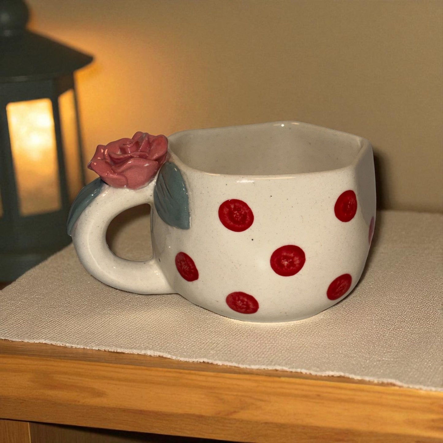 Rosy Dot Ceramic Cup