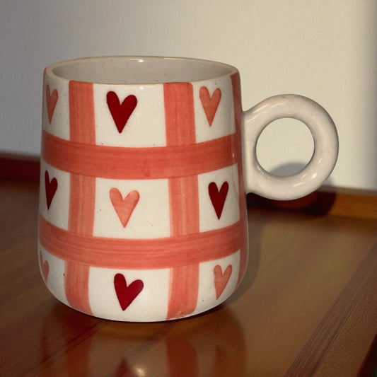 Heart Lattice Ceramic Cup