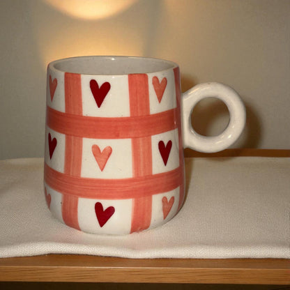 Heart Lattice Ceramic Cup