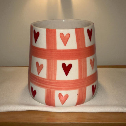 Heart Lattice Ceramic Cup