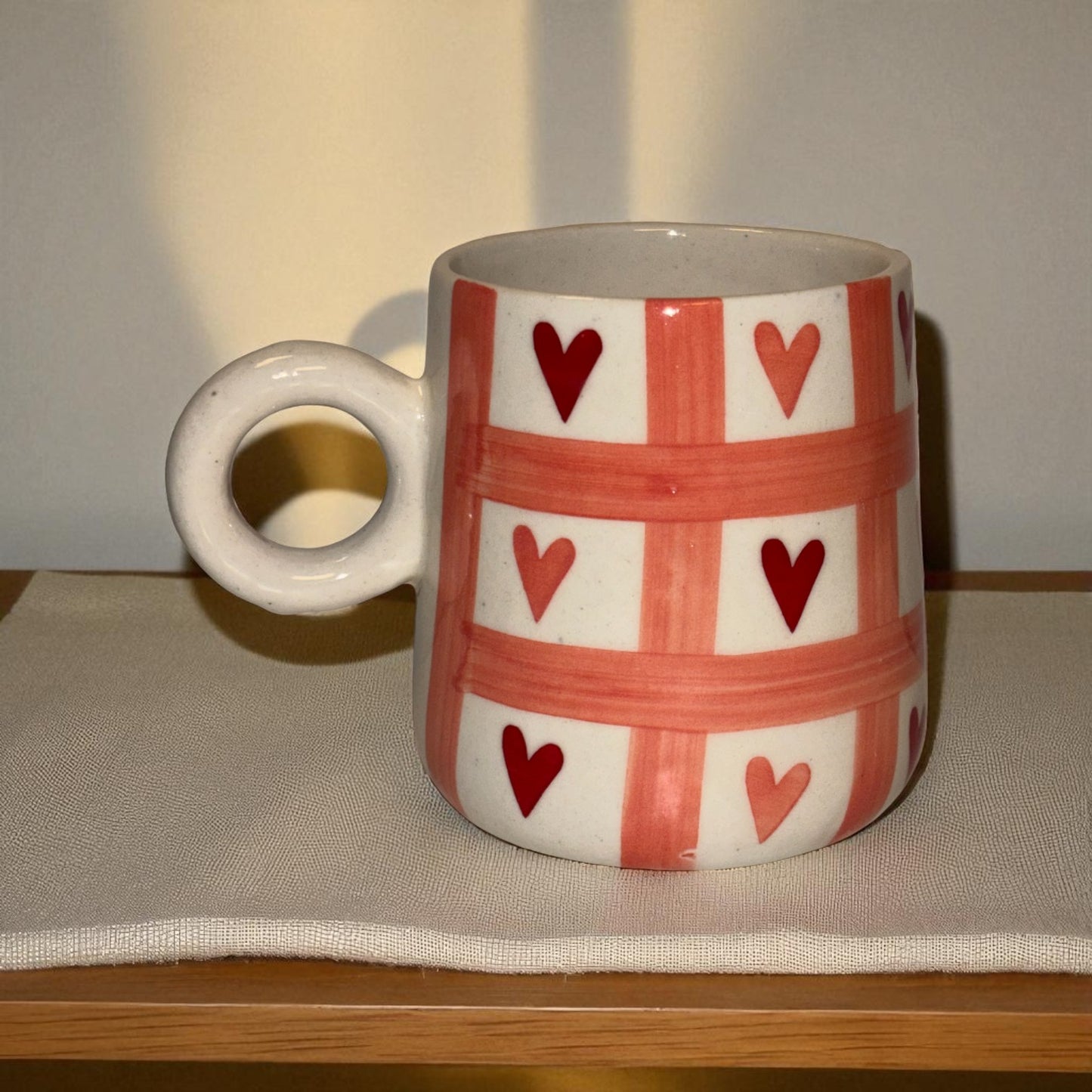 Heart Lattice Ceramic Cup