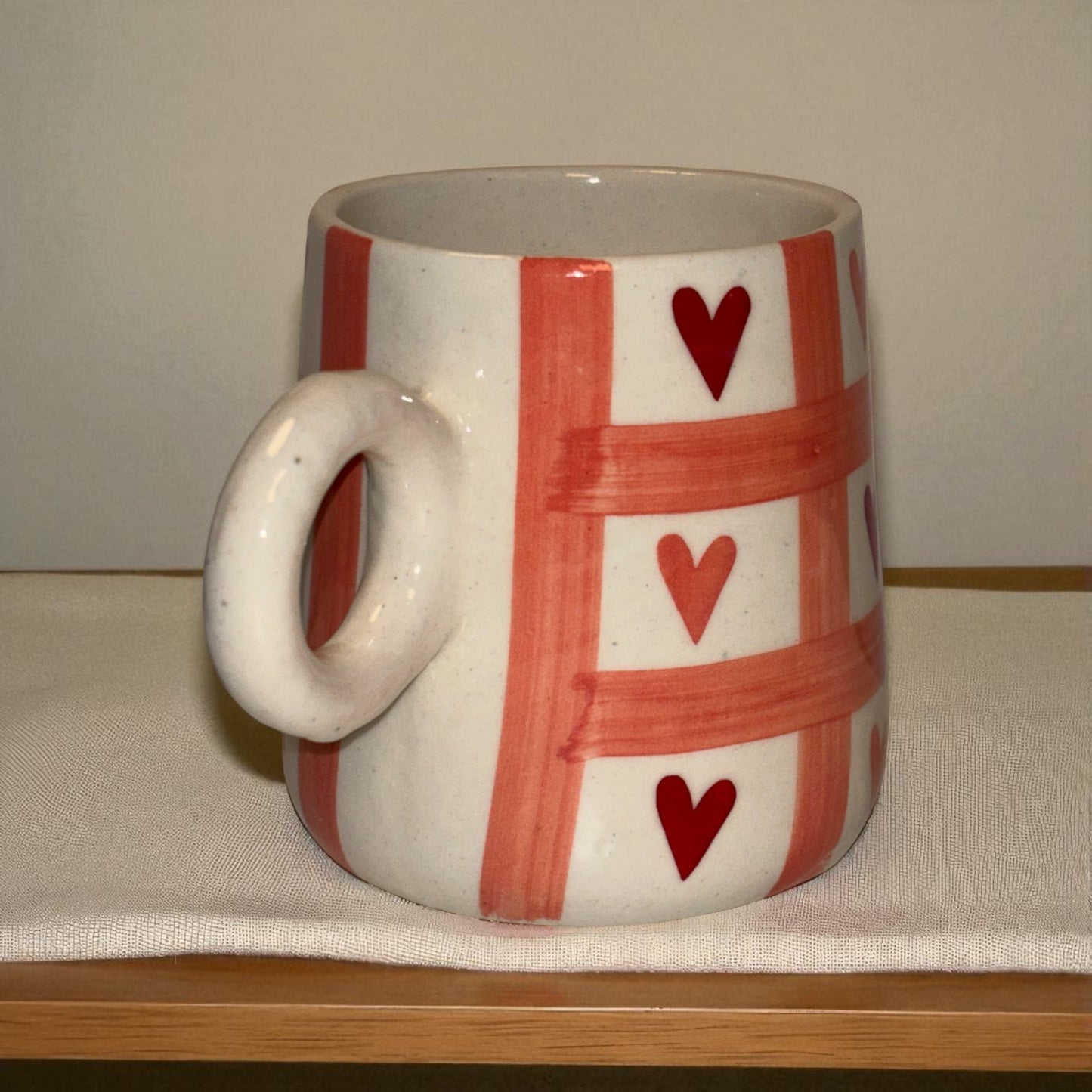 Heart Lattice Ceramic Cup