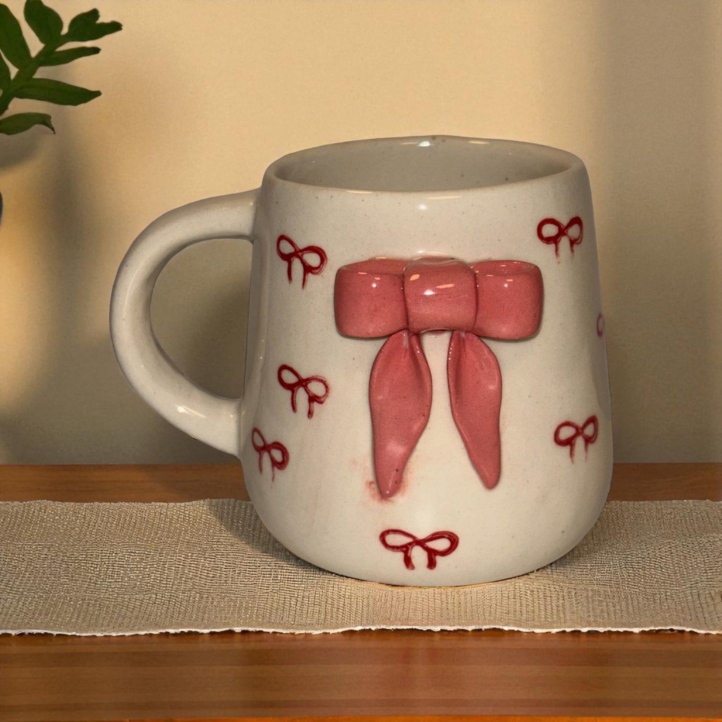 Cozy Bow Ceramic Cup