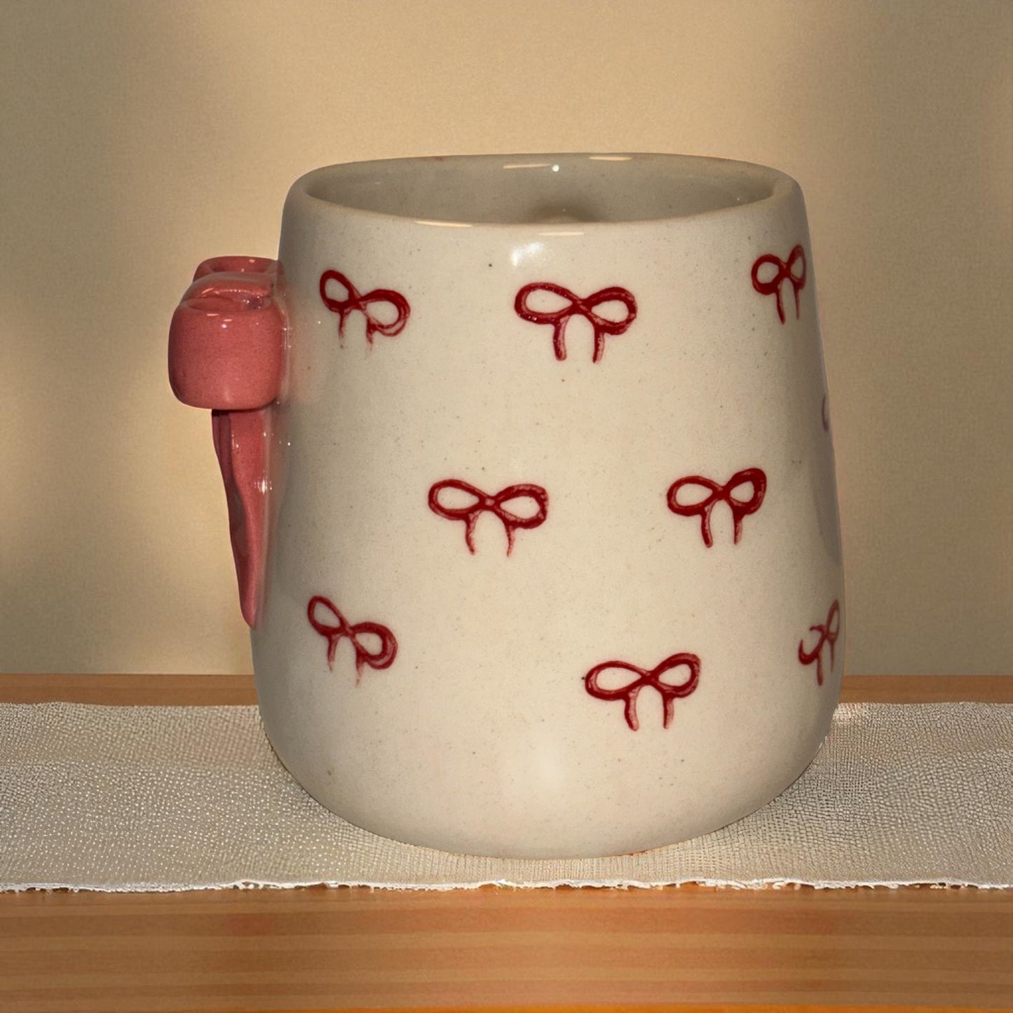 Cozy Bow Ceramic Cup