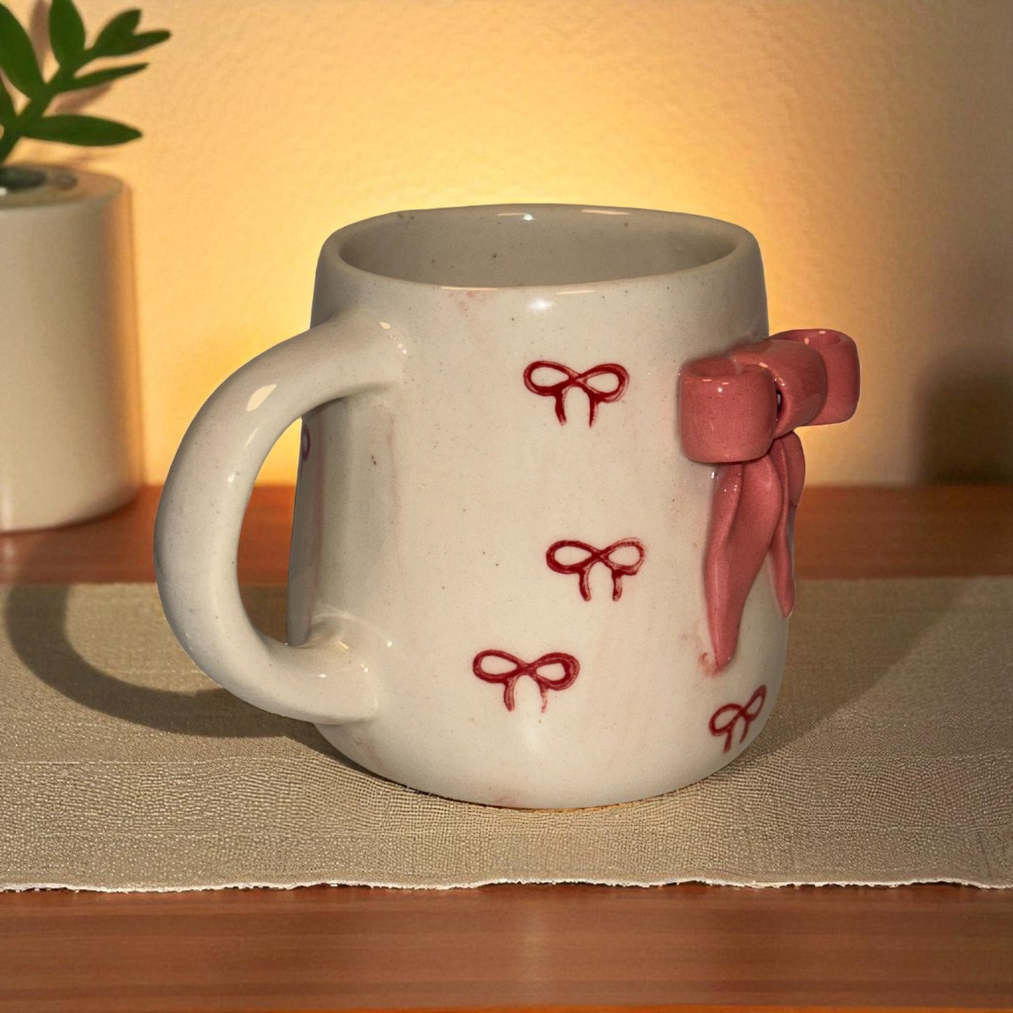 Cozy Bow Ceramic Cup