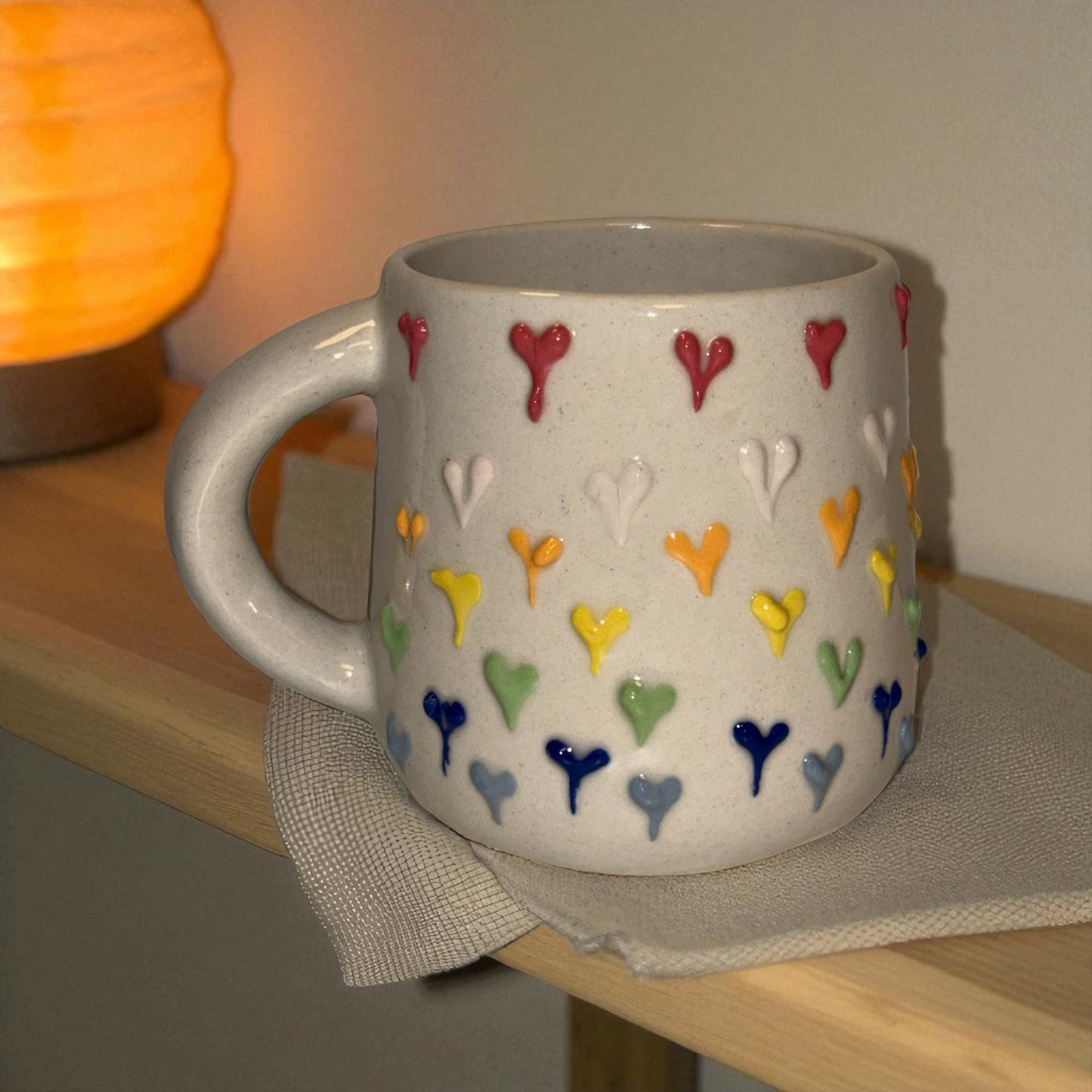 Palette Hearts Ceramic Cup
