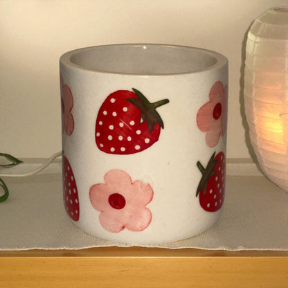 Strawberry Bloom Ceramic Cup