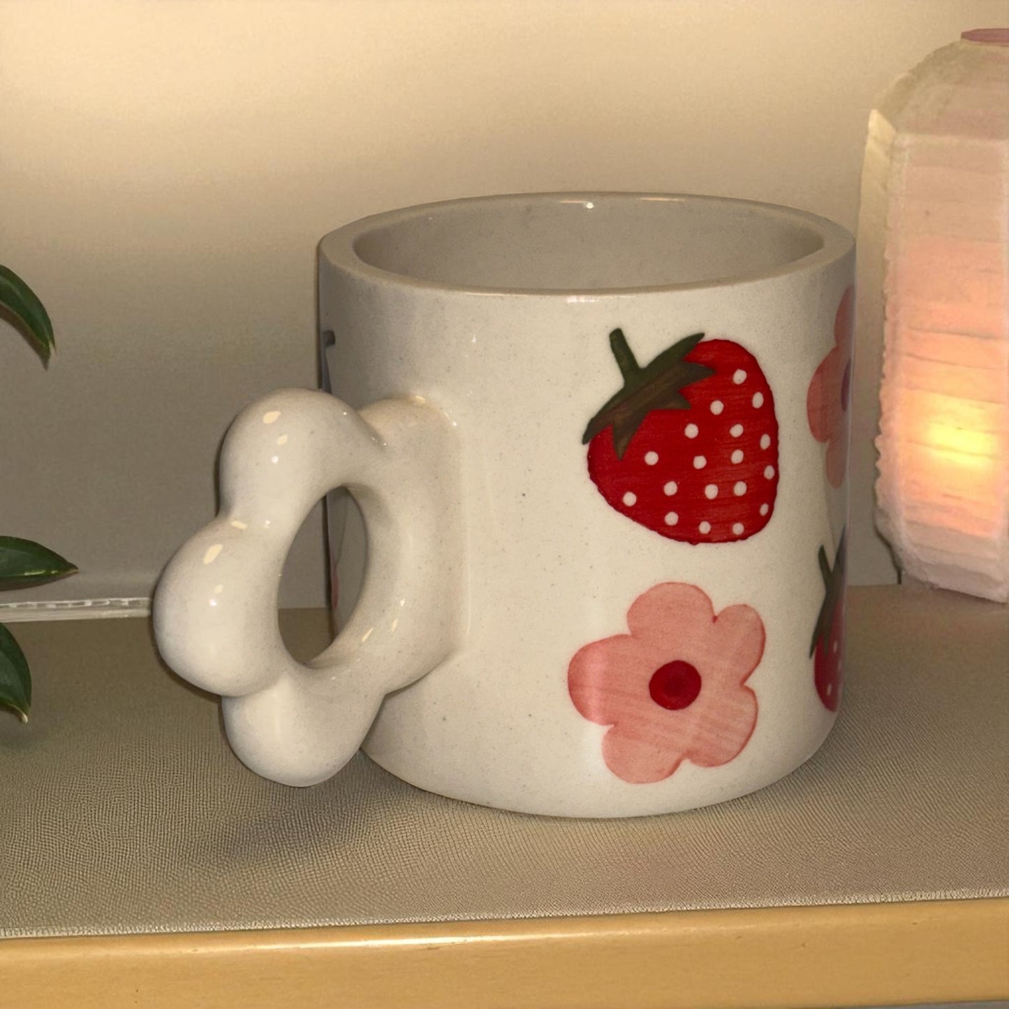 Strawberry Bloom Ceramic Cup