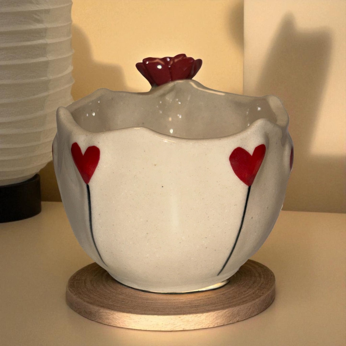 Rose Bloom Ceramic Cup