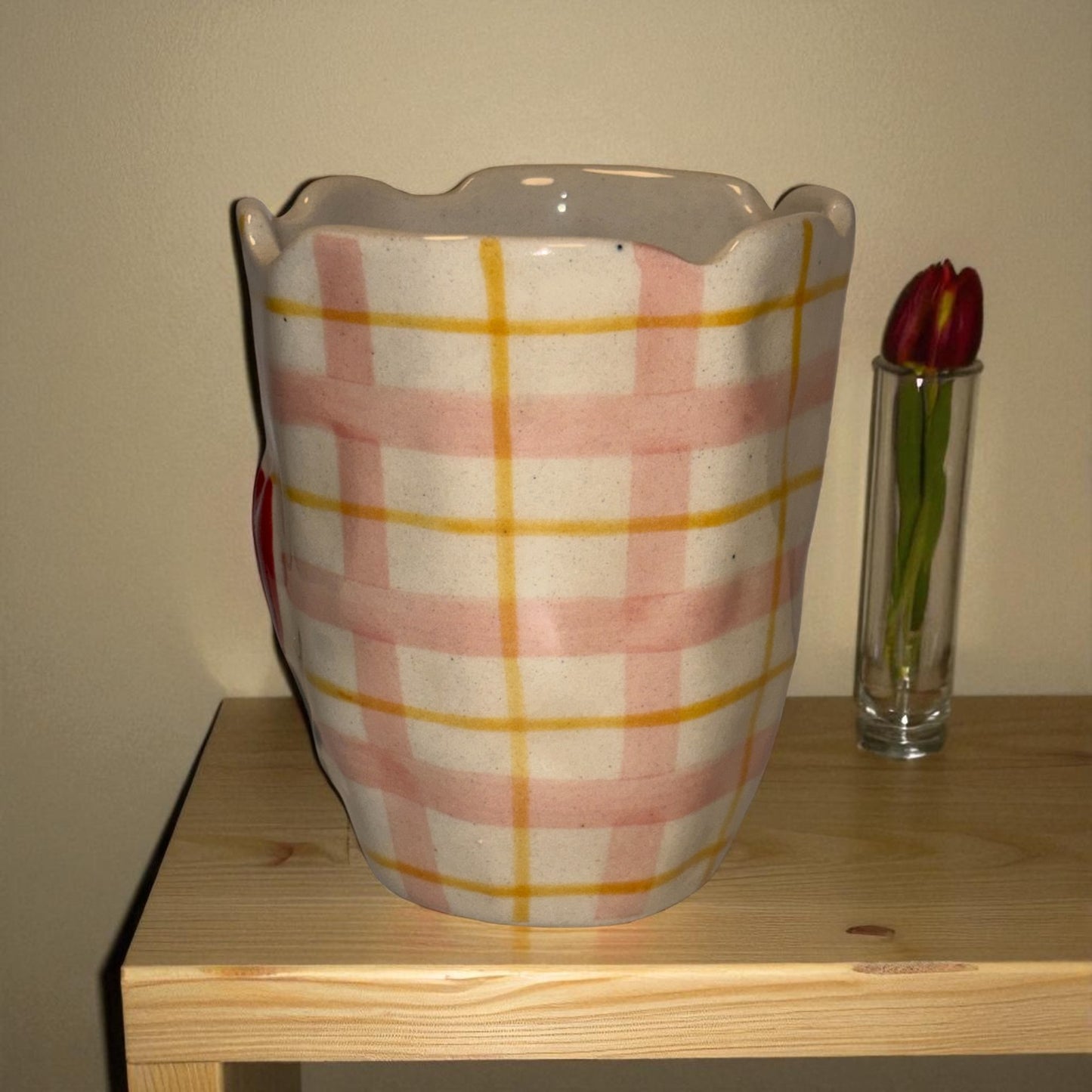 Scalloped Rose Ceramic Mug
