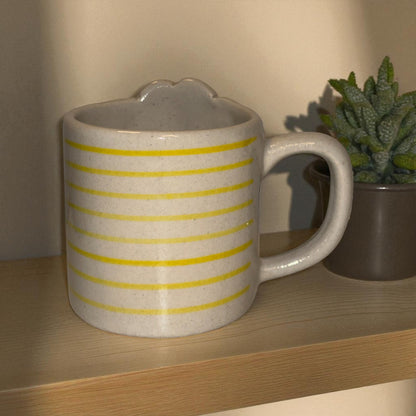 Sculpted Bloom Ceramic Cup - Pink