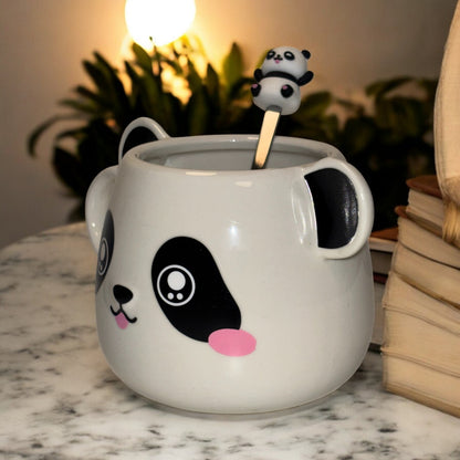 Moodie Panda Ceramic Mug (With Spoon) - The Bubbly