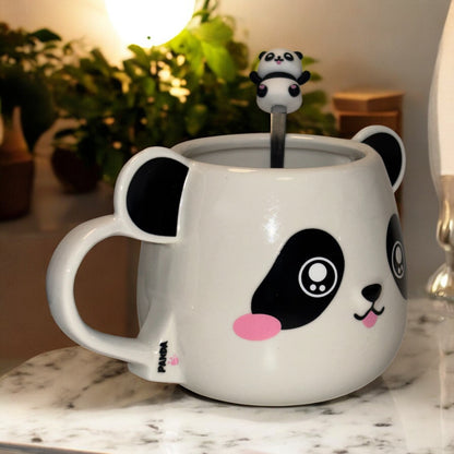 Moodie Panda Ceramic Mug (With Spoon) - The Bubbly