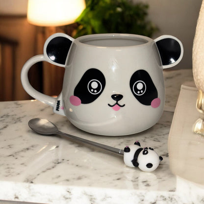 Moodie Panda Ceramic Mug (With Spoon) - The Bubbly