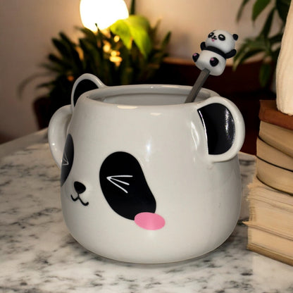Moodie Panda Ceramic Mug (With Spoon) - The Wink