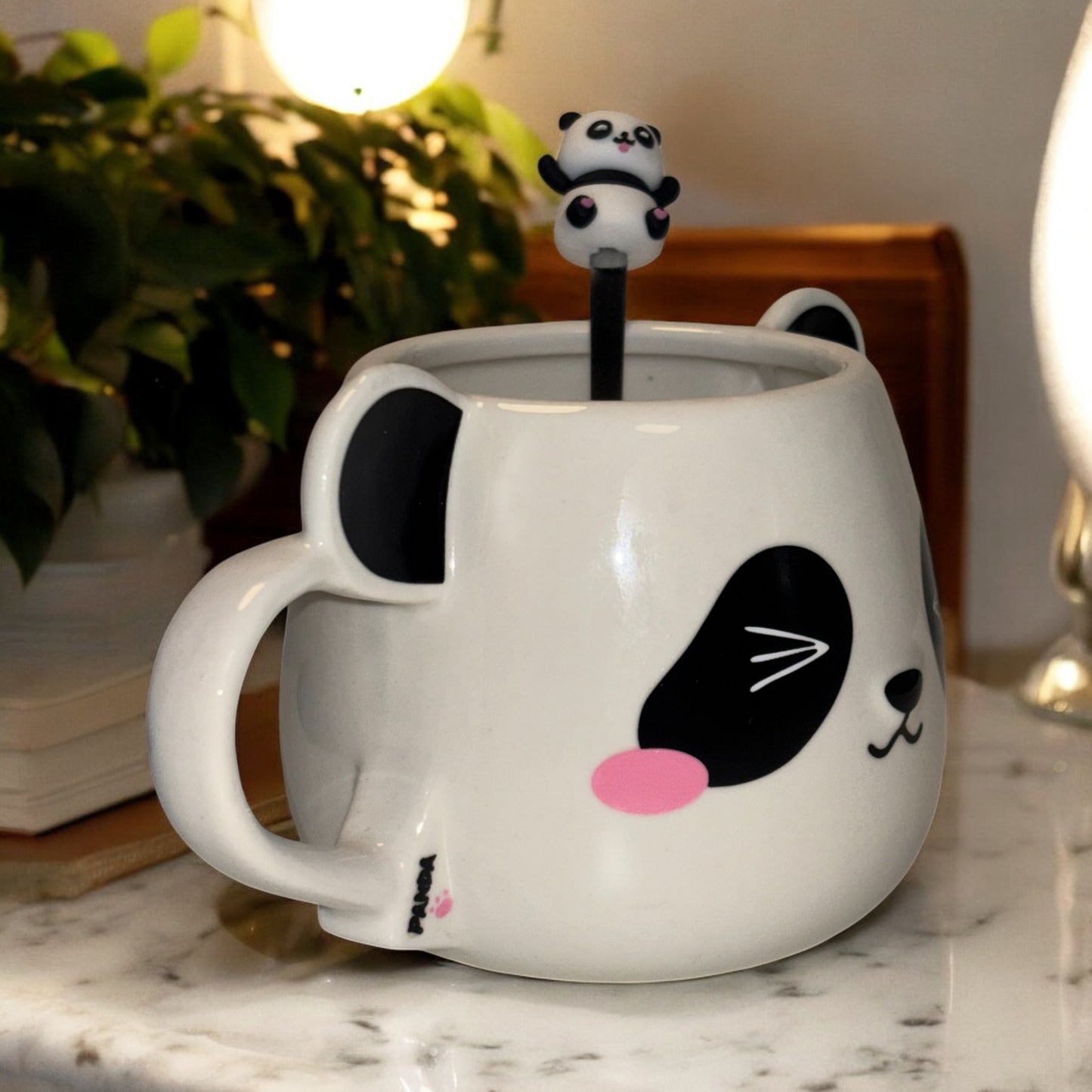 Moodie Panda Ceramic Mug (With Spoon) - The Wink