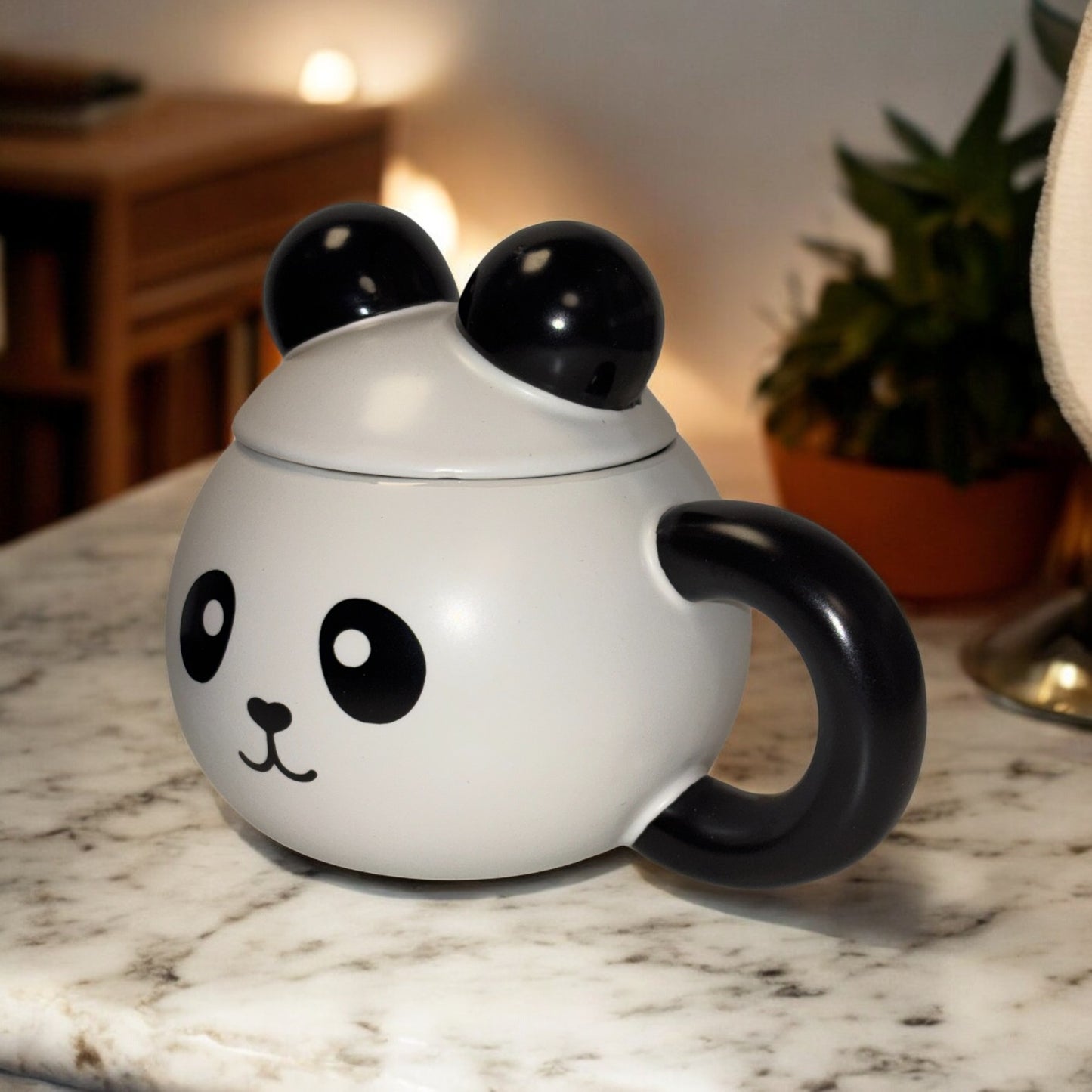 Panda Pop Ceramic Mug (With Lid)