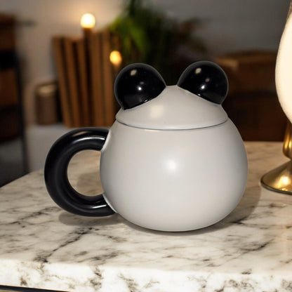 Panda Pop Ceramic Mug (With Lid)