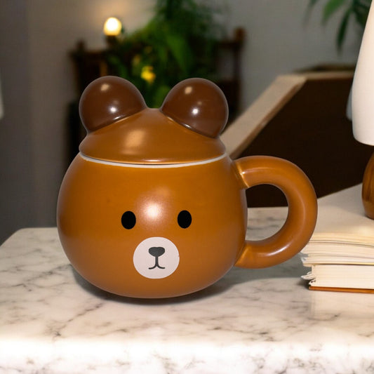Teddy Tuck Ceramic Mug (With Lid)