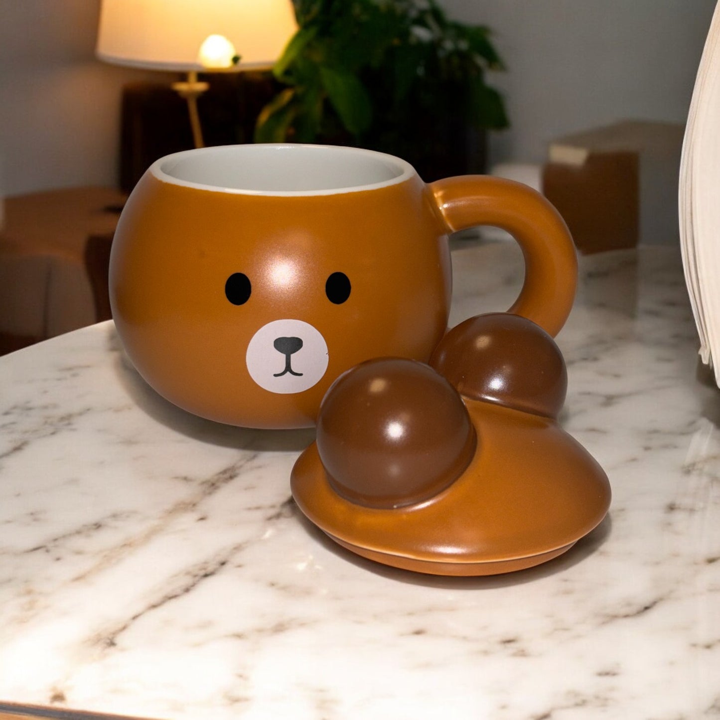 Teddy Tuck Ceramic Mug (With Lid)