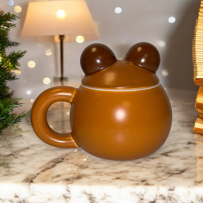 Teddy Tuck Ceramic Mug (With Lid)