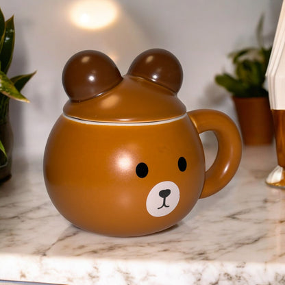 Teddy Tuck Ceramic Mug (With Lid)