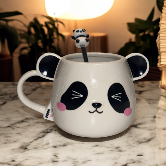 Moodie Panda Ceramic Mug (With Spoon) - The Wink