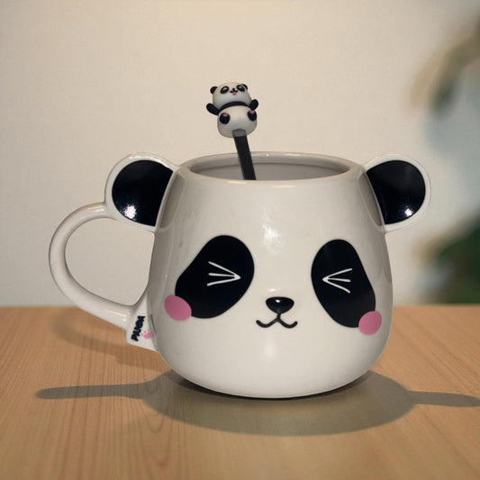 Moodie Panda Ceramic Mug (With Spoon) - The Wink