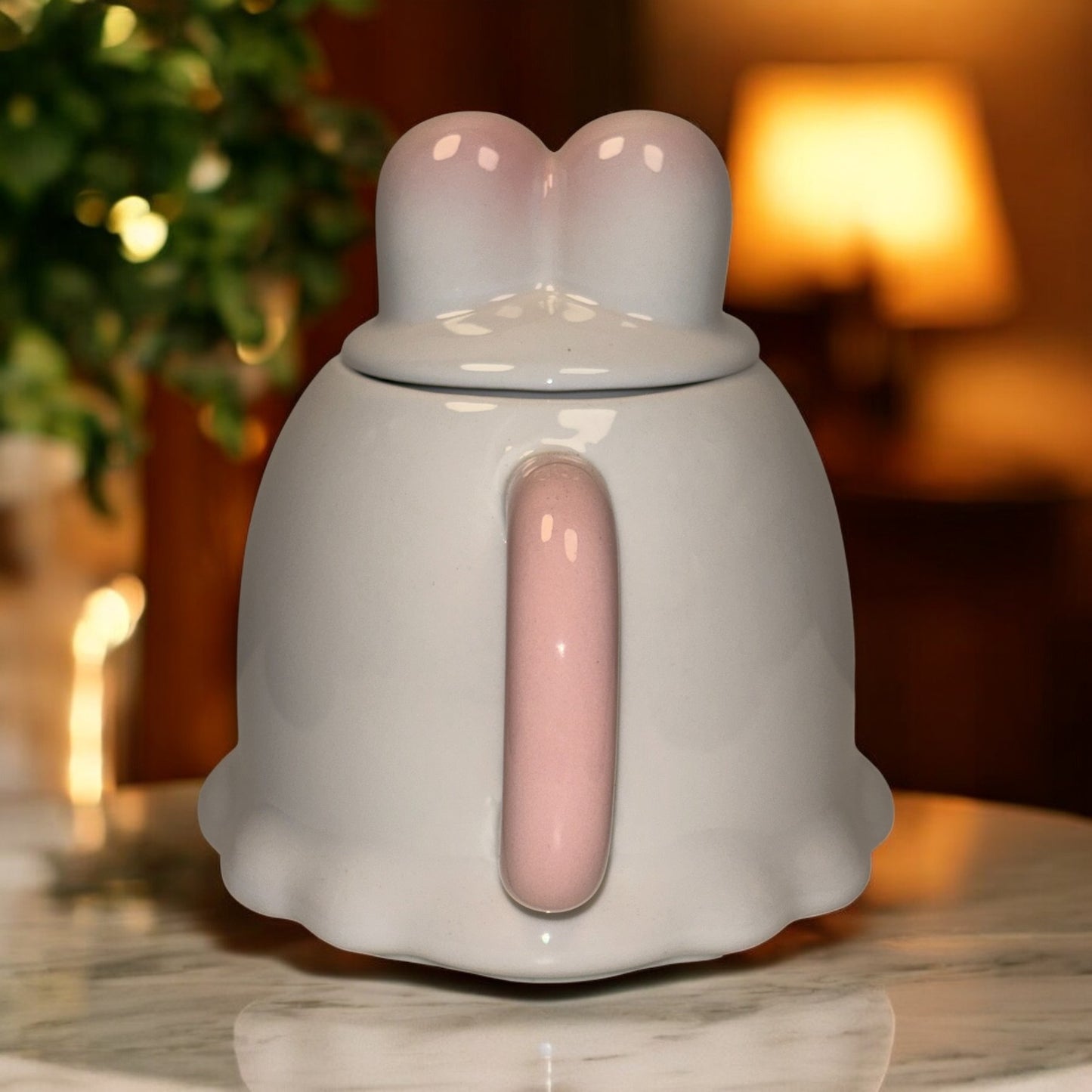 Sugar Snug Ceramic Mug (With Lid) - White