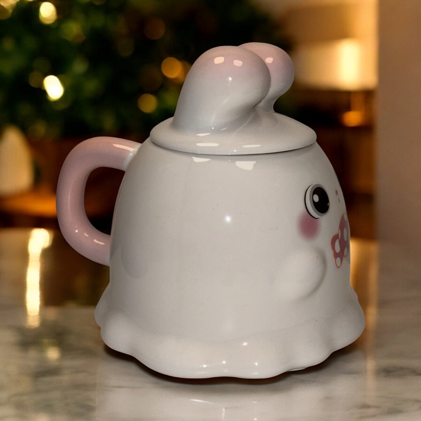 Sugar Snug Ceramic Mug (With Lid) - White