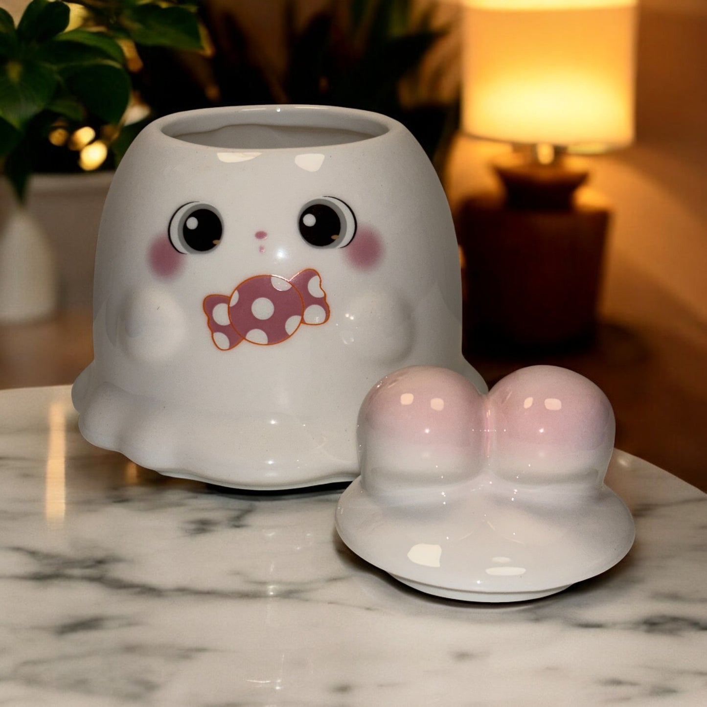 Sugar Snug Ceramic Mug (With Lid) - White